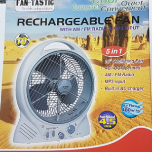 12V Fan-Tastic portable rechargeable fan